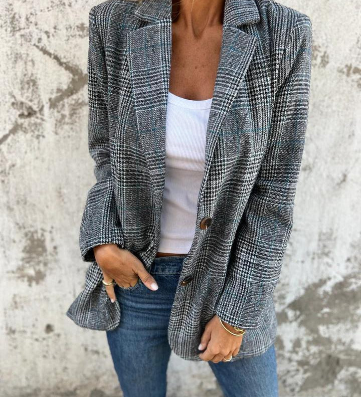 Plaid Blazer by Eleanor Vale