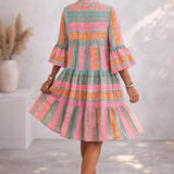 Ruffle-Cuff Midi Dress by Eleanor Vale