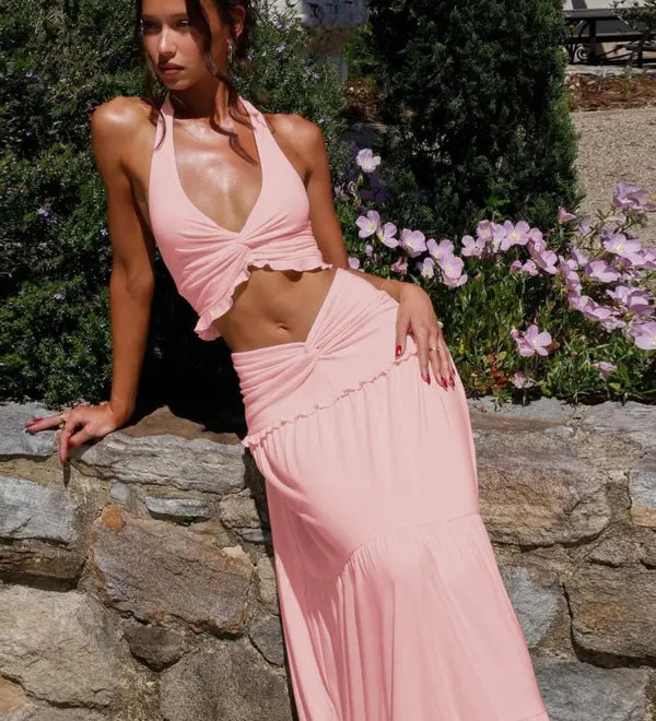 Halter-Twist Co-Ord Set by Eleanor Vale
