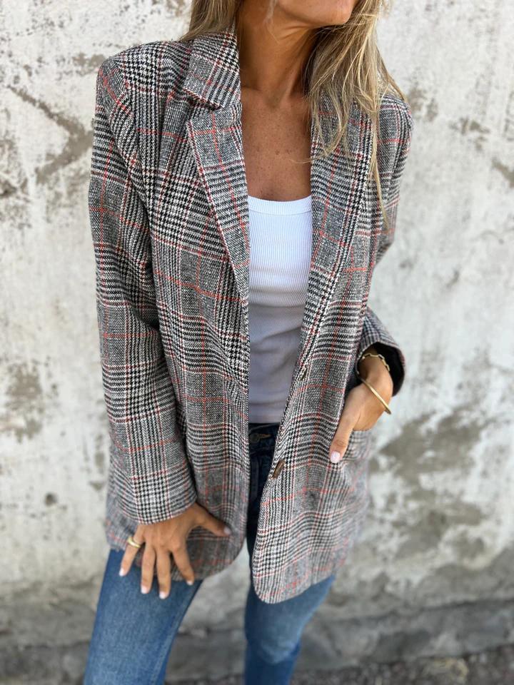 Plaid Blazer by Eleanor Vale