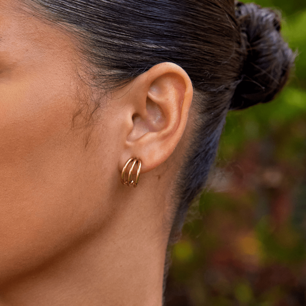 Triple-Band Hoop Earrings by Eleanor Vale