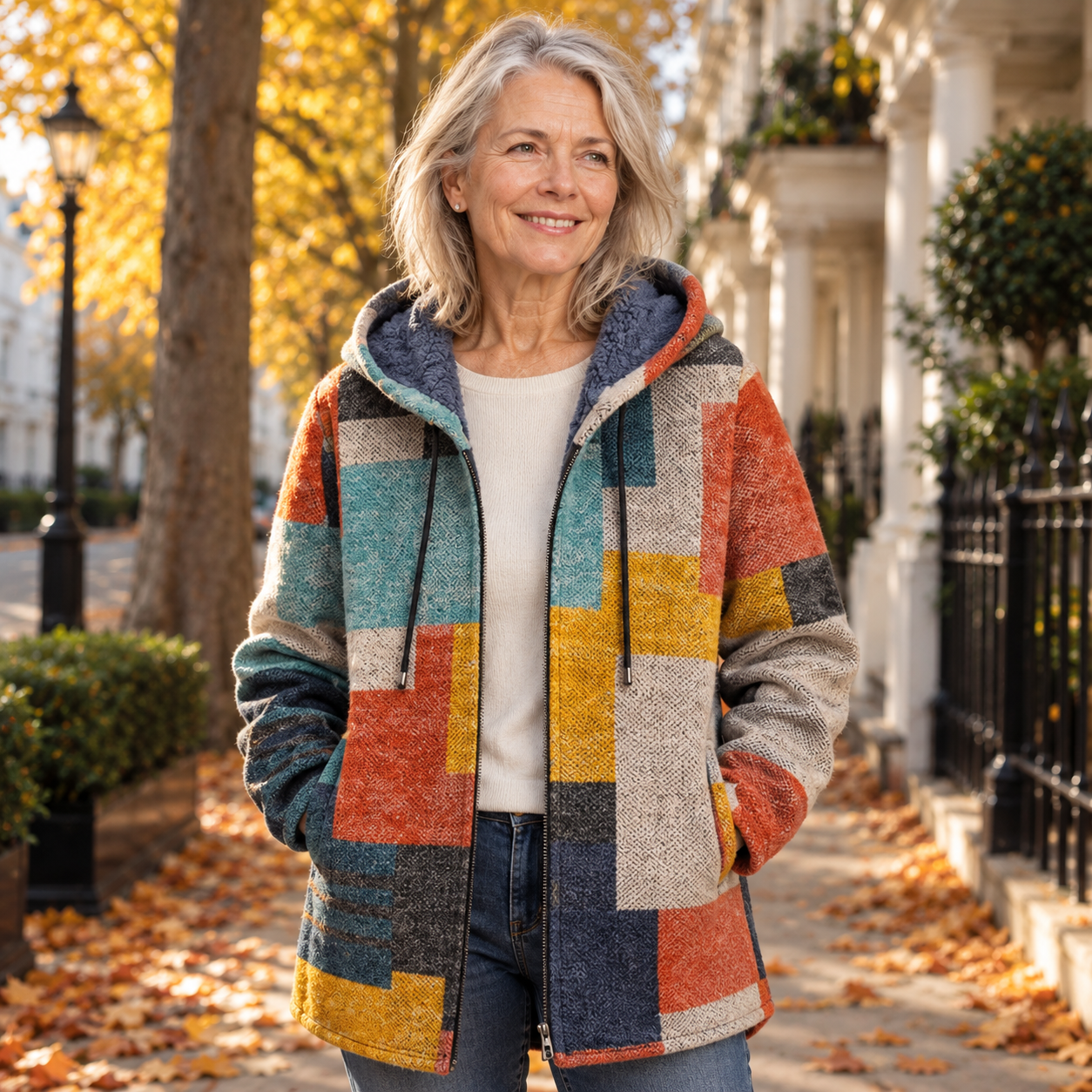 Marjorie - Geometric-Block Jacket
