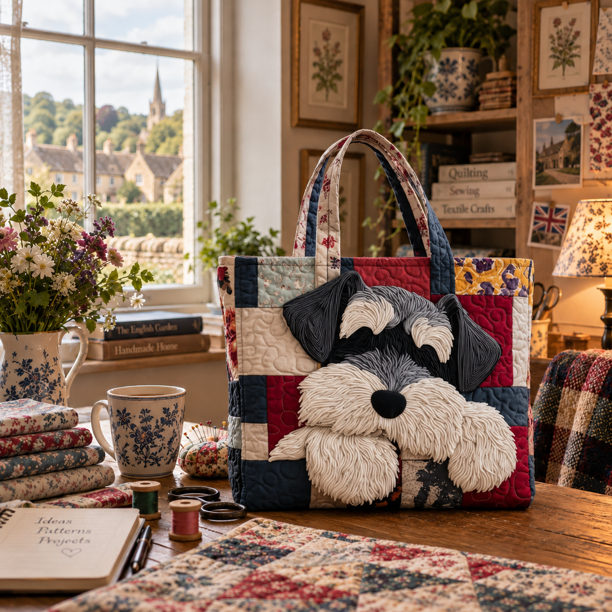 Constance - Patchwork-Pup Tote Bag