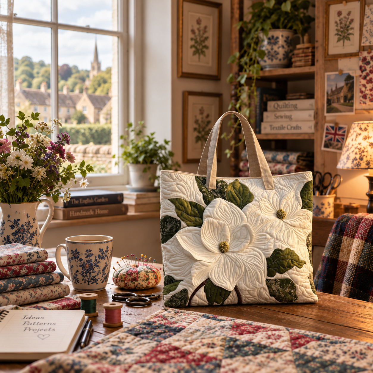 Genevieve - Magnolia-Bloom Tote Bag