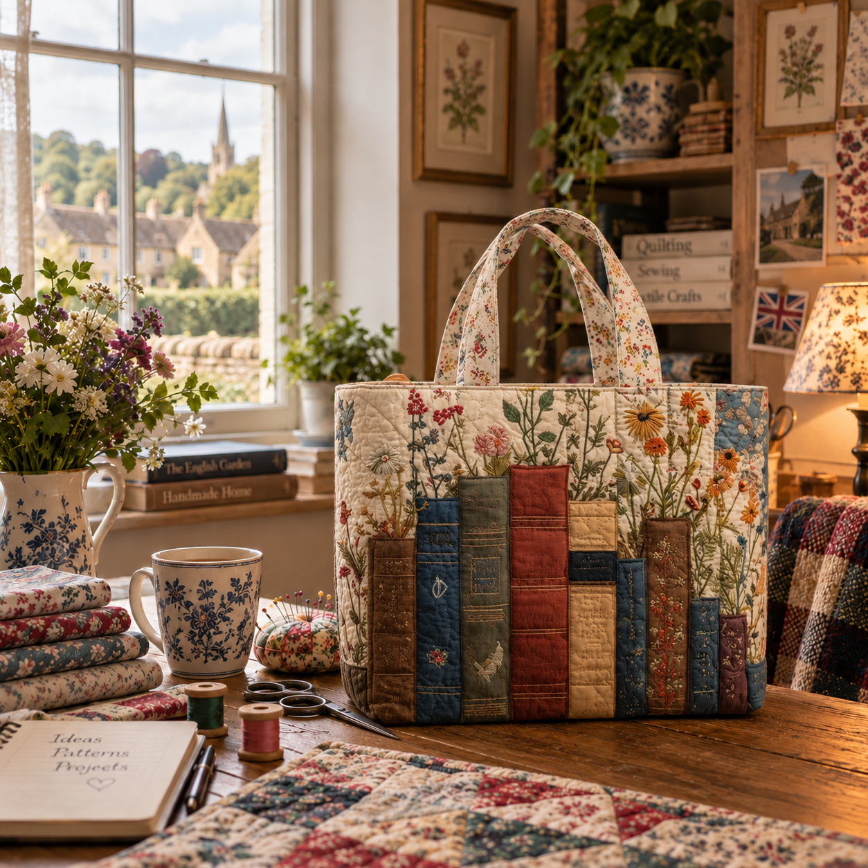 Cecily - Botanical-Spine Tote Bag