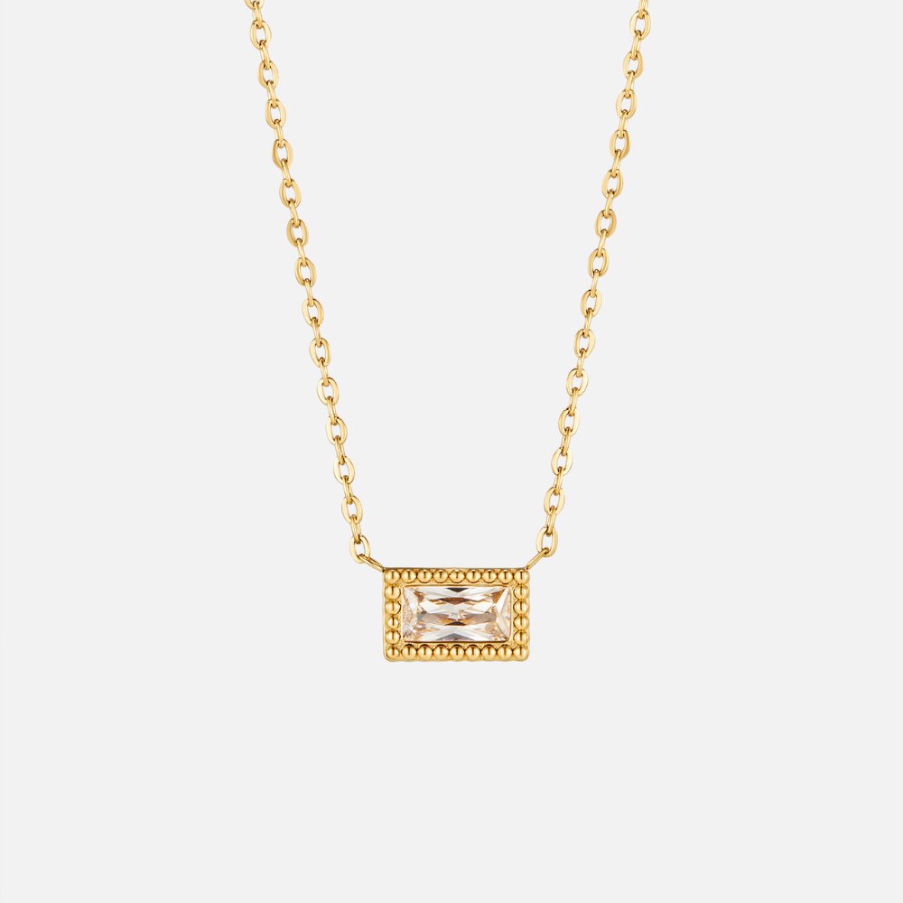 Baguette-Bezel Necklace by Eleanor Vale