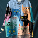 Cat-Collage Shirt by Eleanor Vale