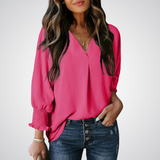 Smocked-Cuff Blouse by Eleanor Vale