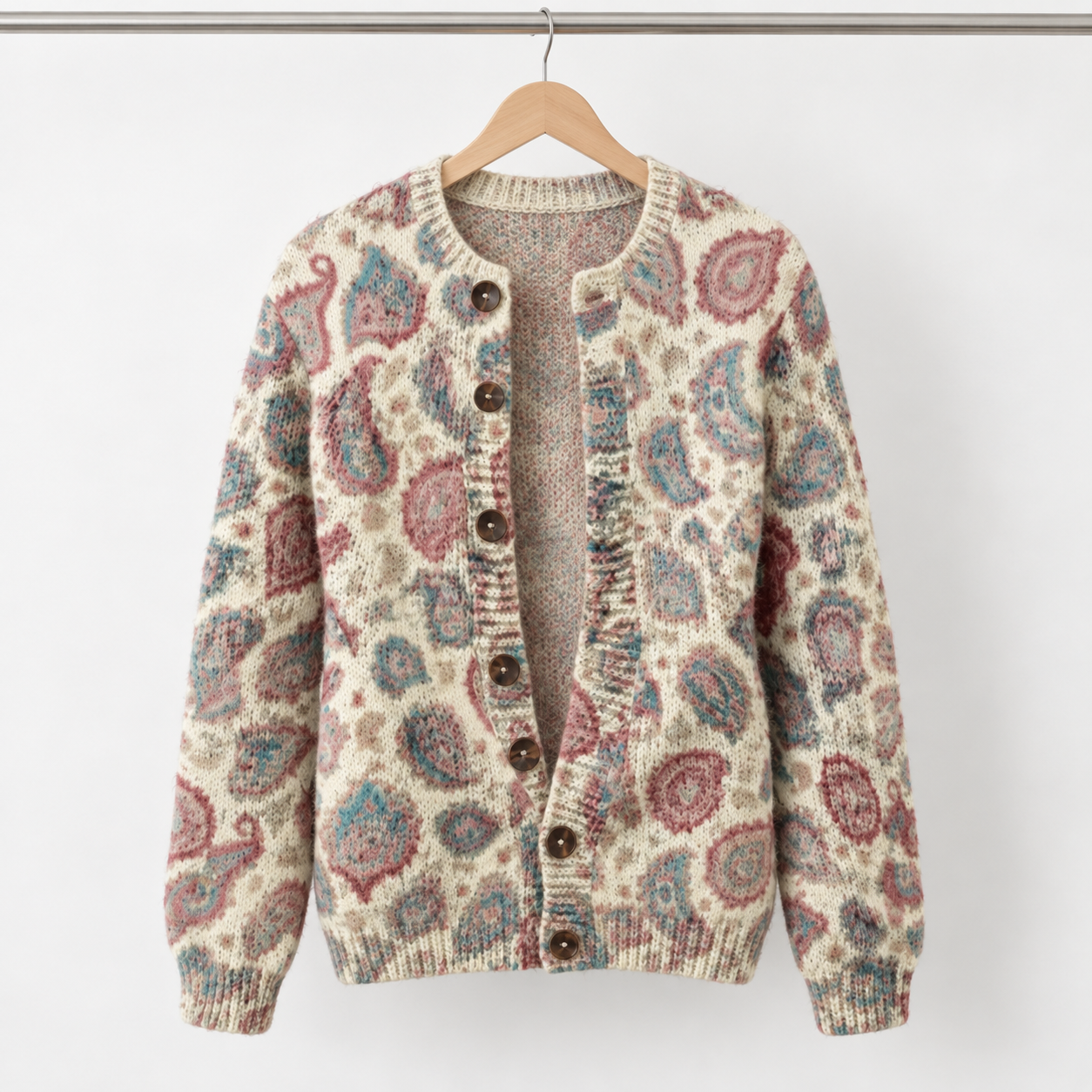Clara - Watercolour Paisley Cardigan