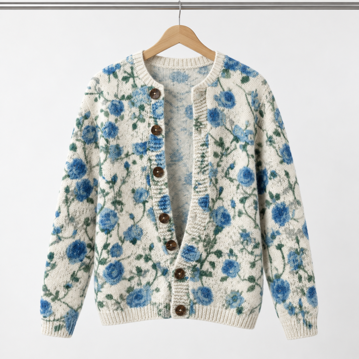 Marlene - Blue Blossom Cardigan