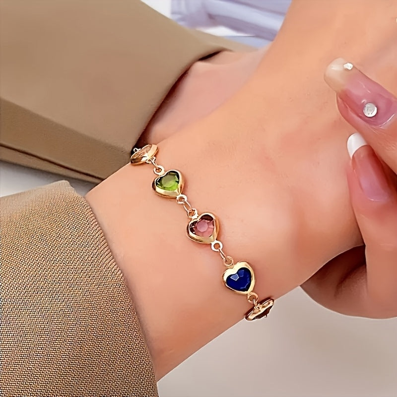 Rainbow-Heart Bracelet by Eleanor Vale