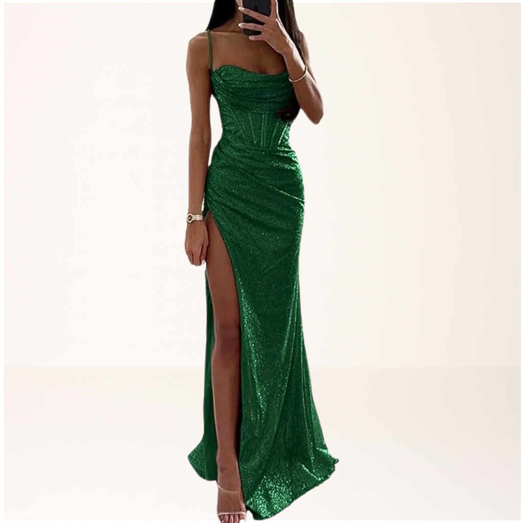 Corset-Bodice Maxi Dress by Eleanor Vale