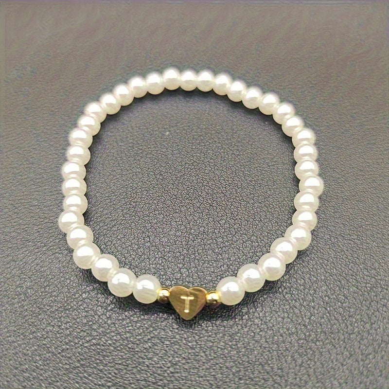 Monogram-Heart Bracelet by Eleanor Vale