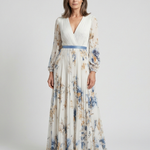 Pleated-Bodice Maxi Dress by Eleanor Vale