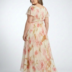 Blush-Cascade Maxi Dress by Eleanor Vale