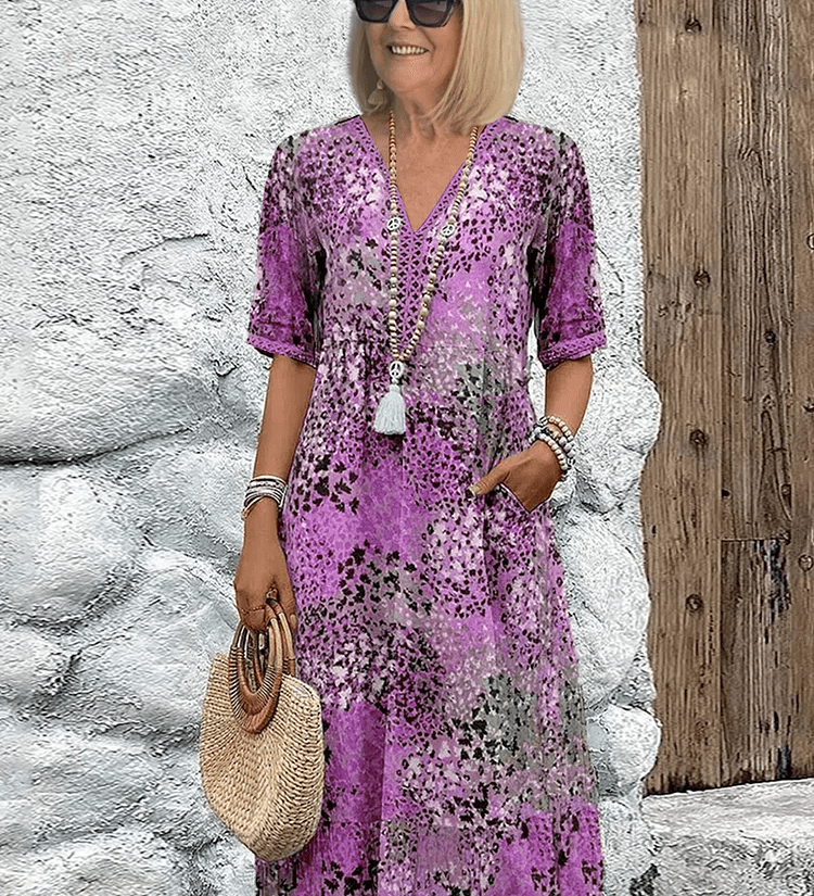 Patchwork-Print Midi Dress by Eleanor Vale