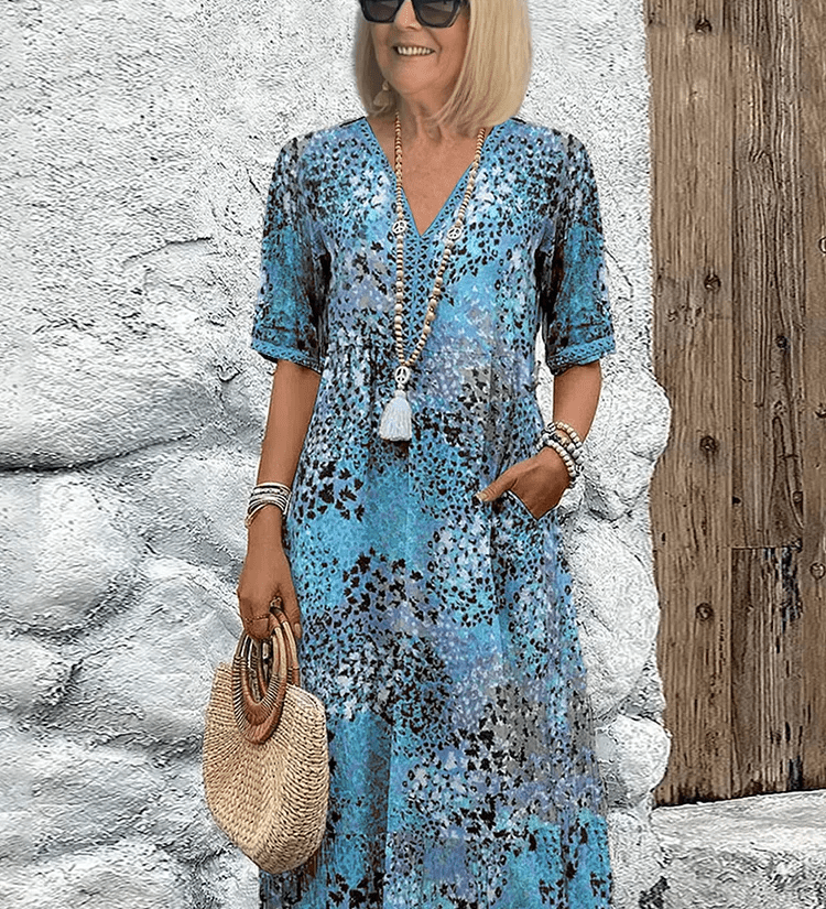 Patchwork-Print Midi Dress by Eleanor Vale