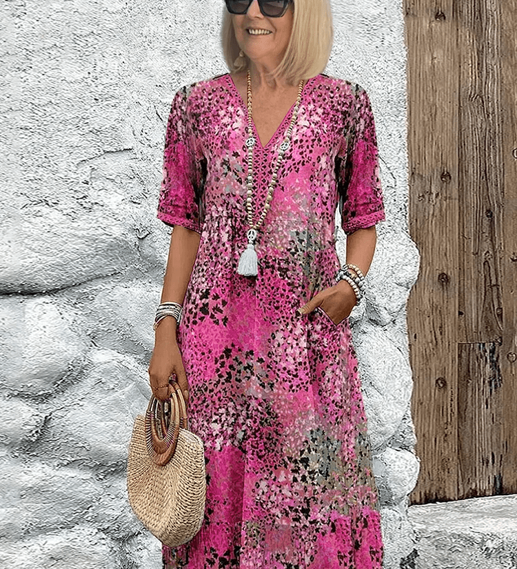 Patchwork-Print Midi Dress by Eleanor Vale