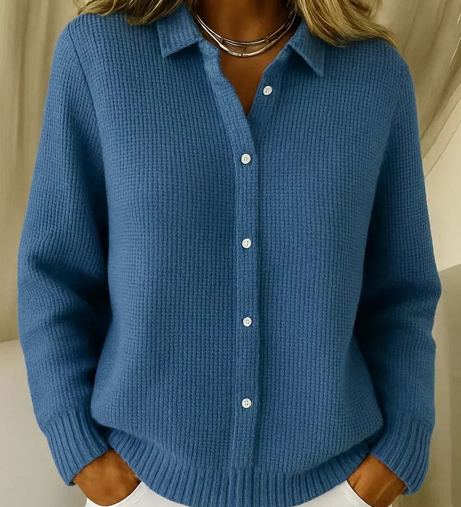katrina-structured-button-front-check-cardigan-navy