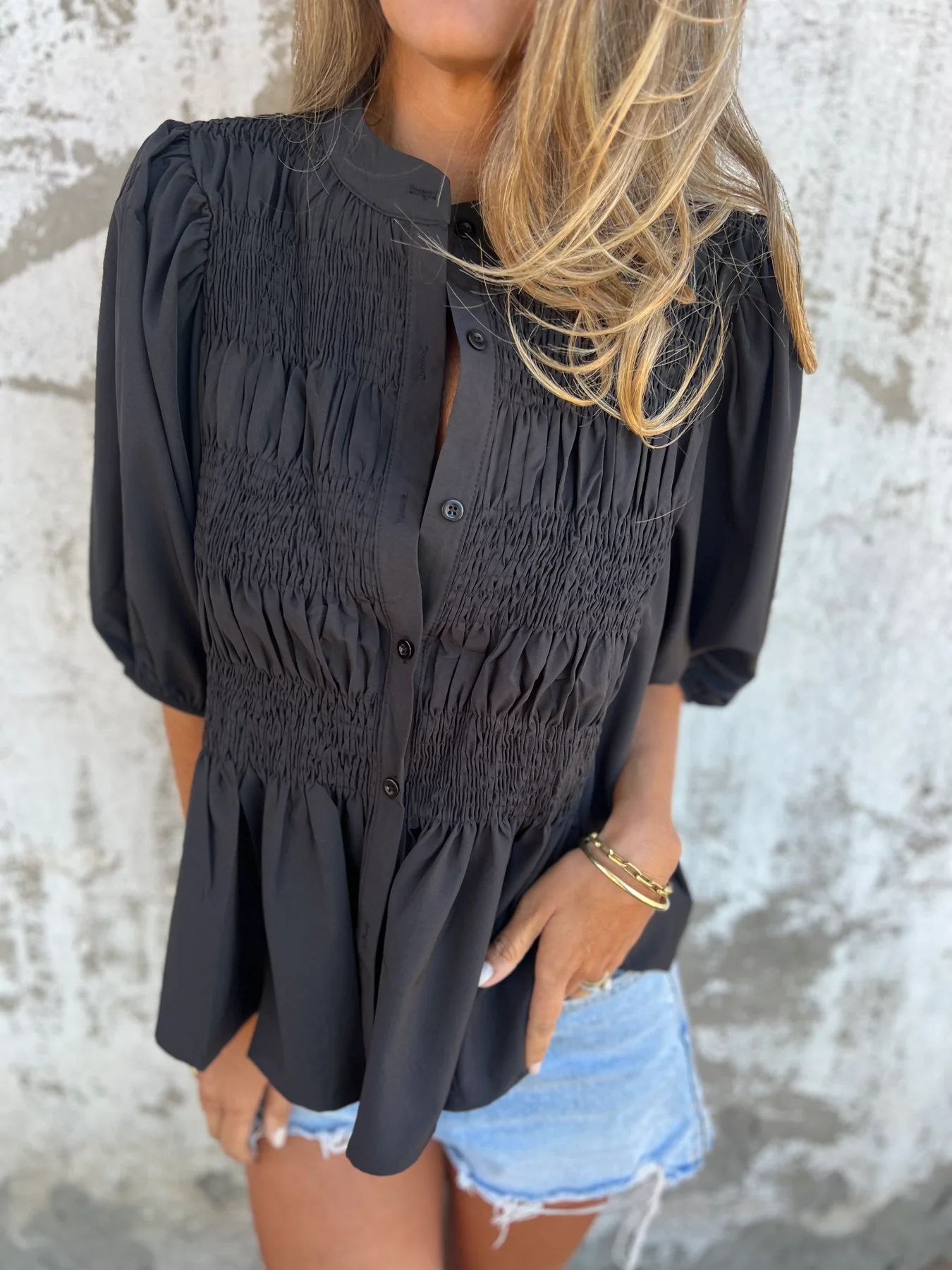 Smocked Blouse by Eleanor Vale