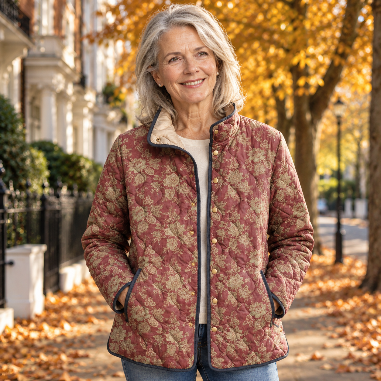 Amaya - Garden-Print Jacket - Retro Flower