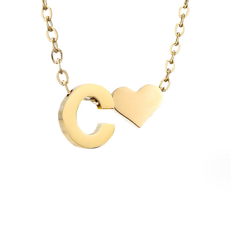 Letter-Heart Necklace by Eleanor Vale