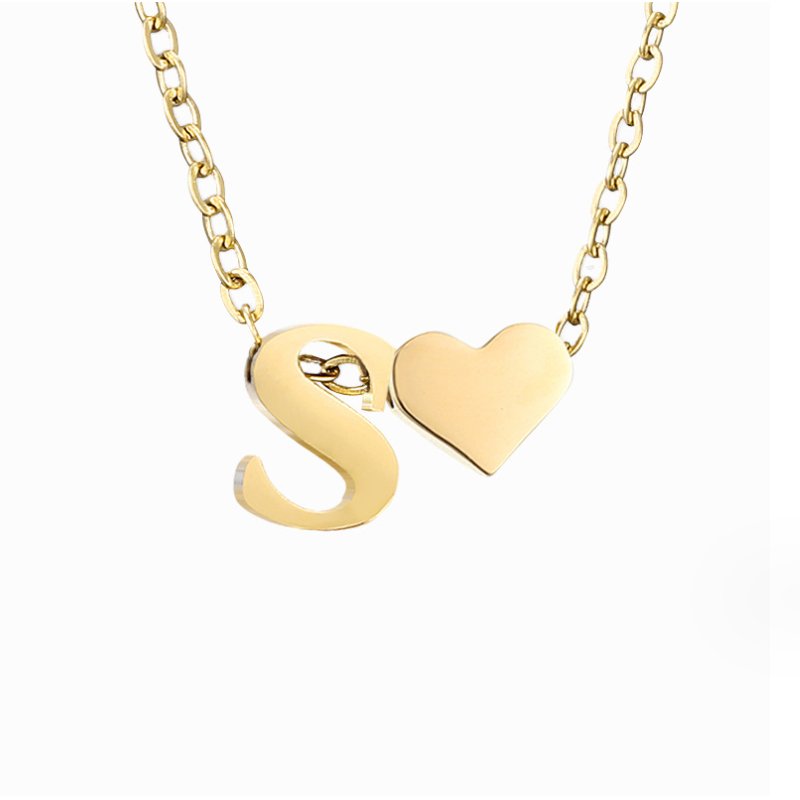 Letter-Heart Necklace by Eleanor Vale