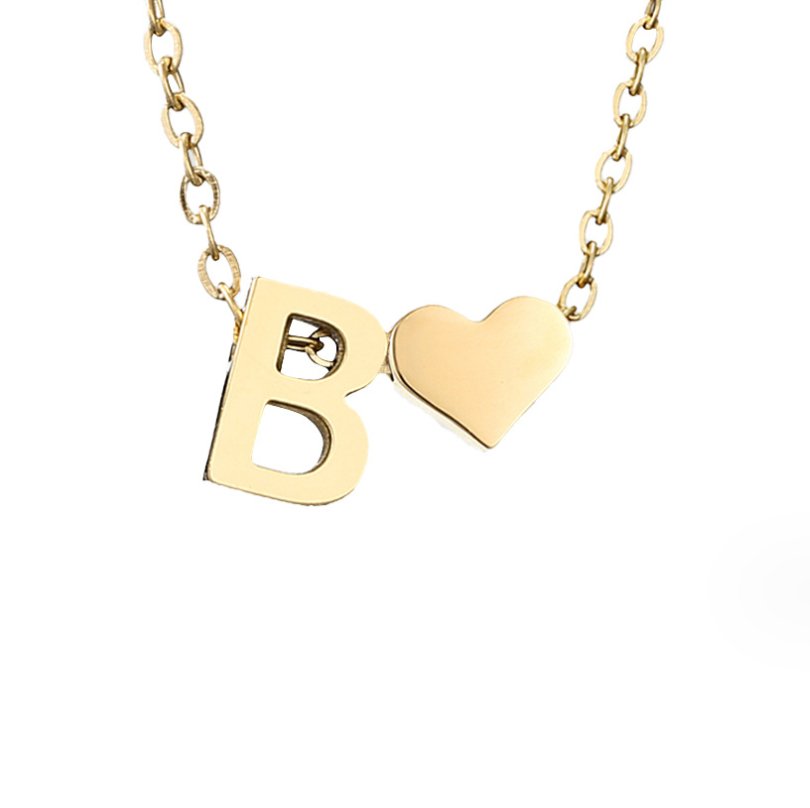 Letter-Heart Necklace by Eleanor Vale