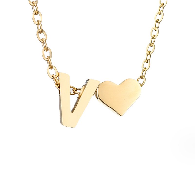 Letter-Heart Necklace by Eleanor Vale