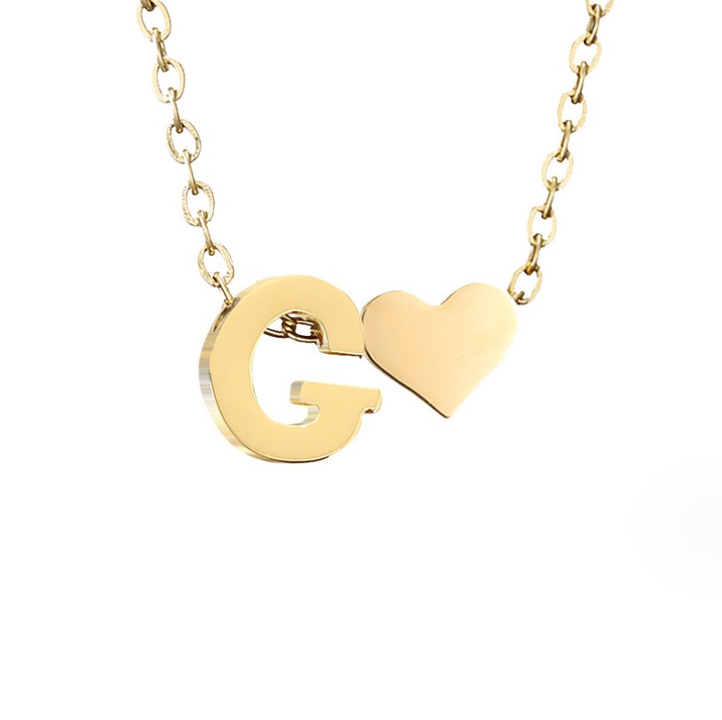 Letter-Heart Necklace by Eleanor Vale