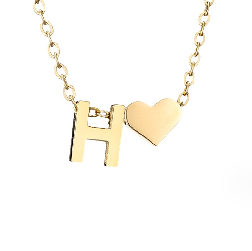 Letter-Heart Necklace by Eleanor Vale