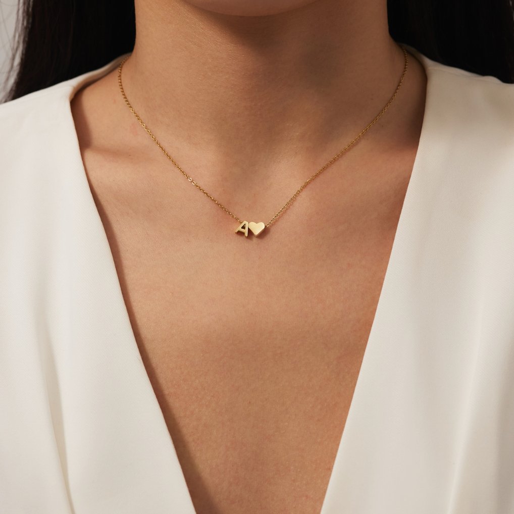 Letter-Heart Necklace by Eleanor Vale