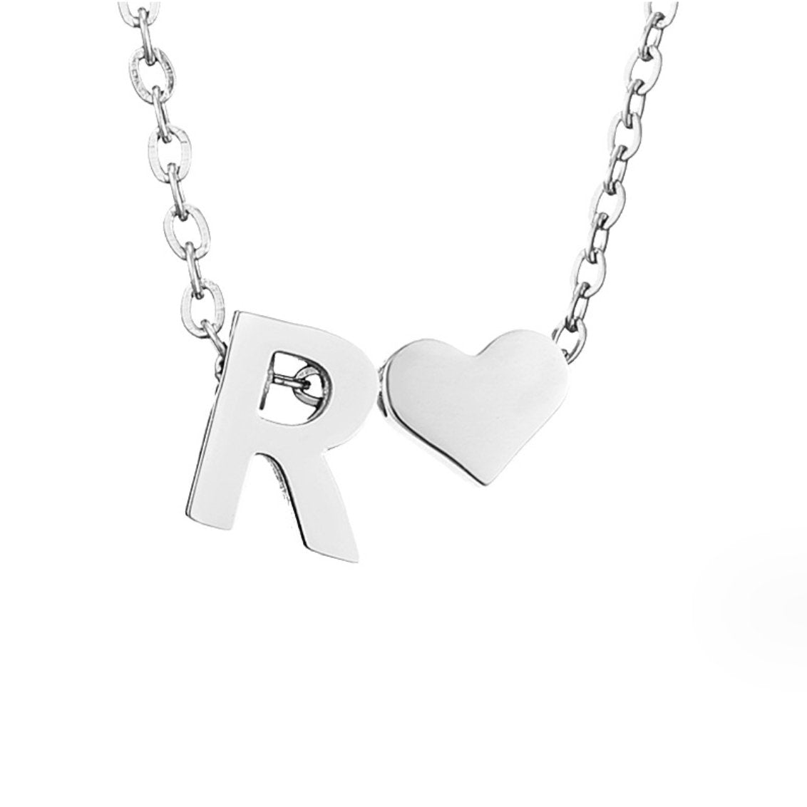 Initial-Heart Necklace by Eleanor Vale