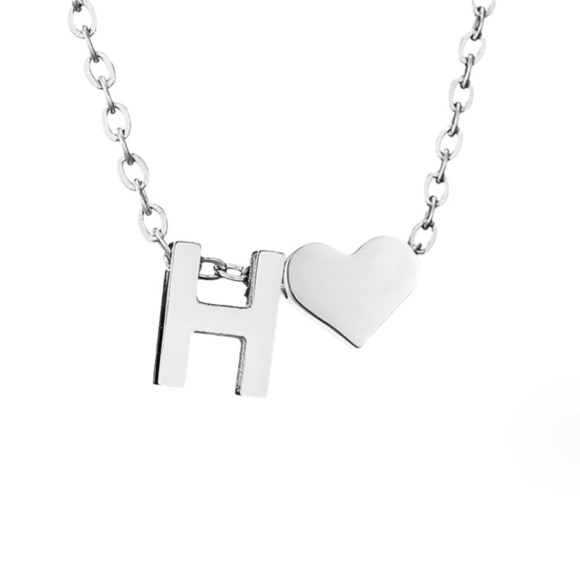 Initial-Heart Necklace by Eleanor Vale