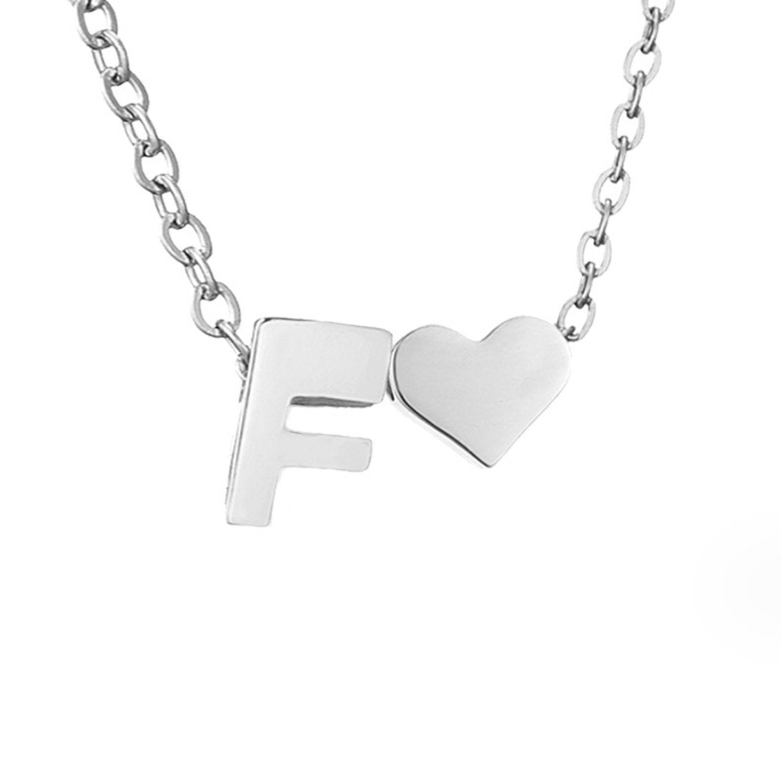 Initial-Heart Necklace by Eleanor Vale