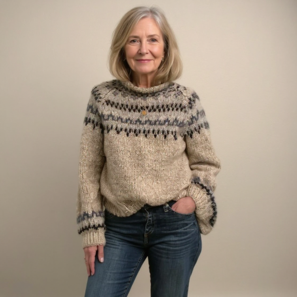 Marled-Yoke Jumper by Eleanor Vale