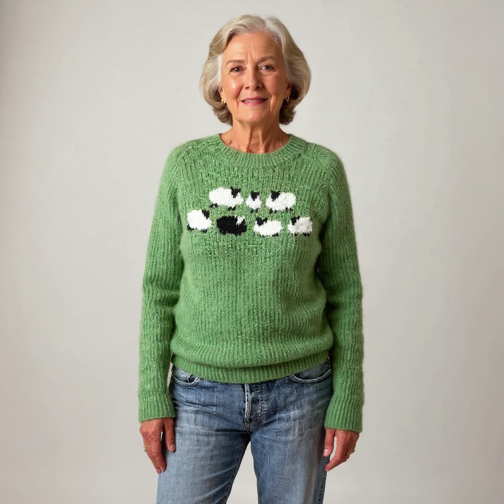 Sheep-Motif Jumper by Eleanor Vale