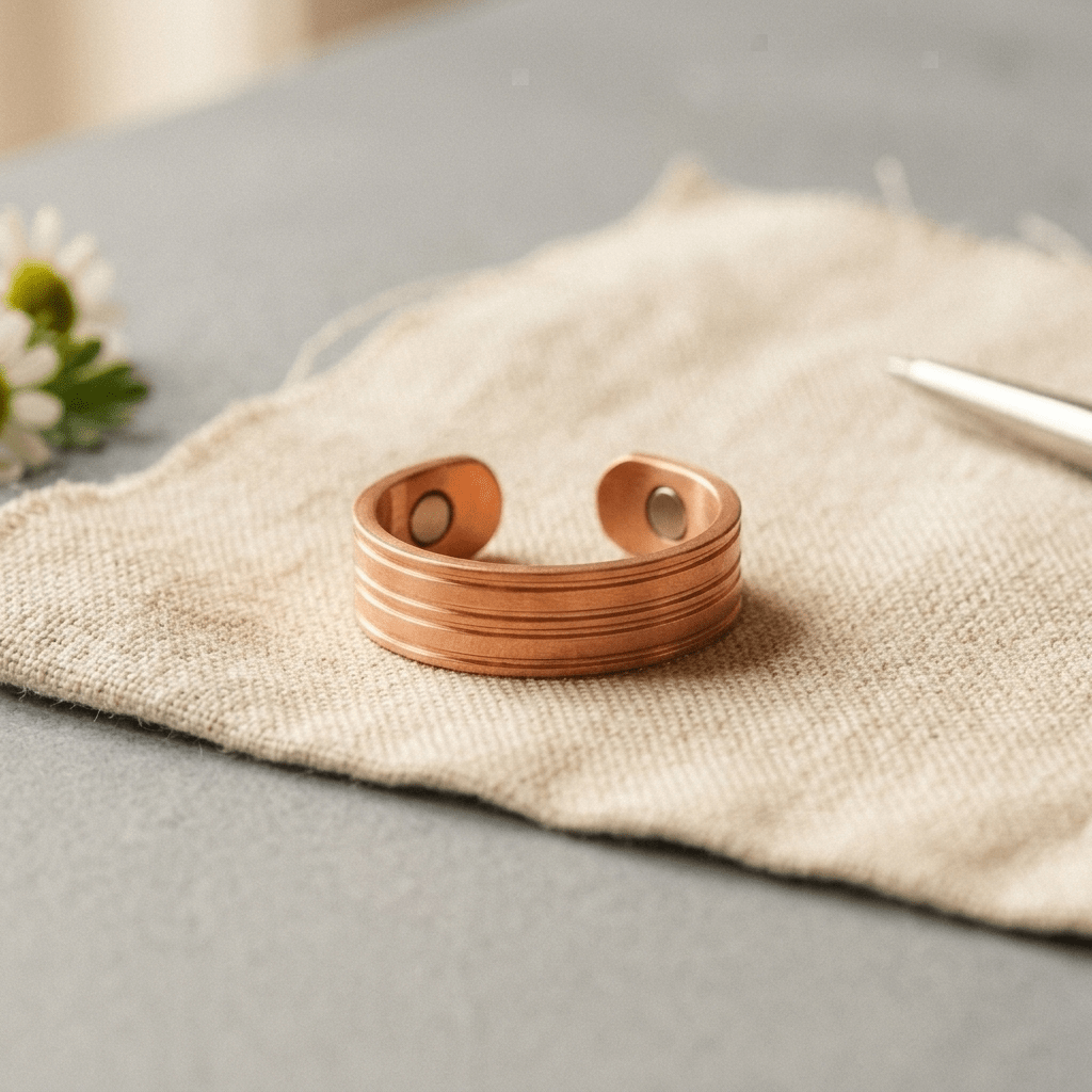 Three-groove magnetic copper ring