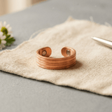 Three-groove magnetic copper ring