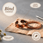 Copper ring made from two hand-twisted strands