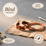 Copper ring made from two hand-twisted strands