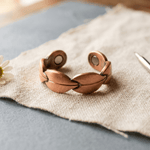Copper ring made from two hand-twisted strands