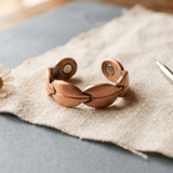 Copper ring made from two hand-twisted strands