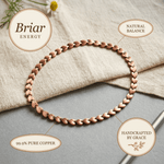Heart link copper necklace with handformed links