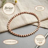 Heart link copper necklace with handformed links