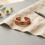 Woven pattern copper ring