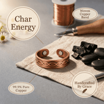 Woven pattern copper ring