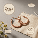 Wrapped teardrop copper earrings with coiled detail