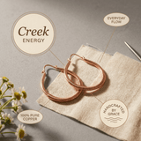 Wrapped teardrop copper earrings with coiled detail