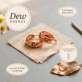 Star engraved copper earrings
